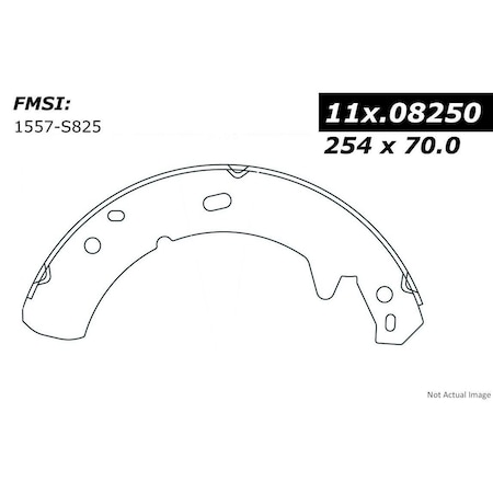 Centric Parts PREMIUM PARKING BRAKE SHOES 111.0825
